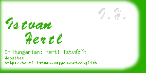 istvan hertl business card